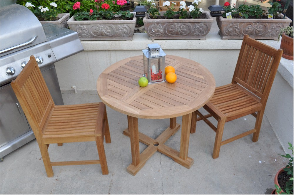 Montage Saratoga 3-Pieces Dining Set By Anderson Teak | Outdoor Dining Sets | Modishstore - 2