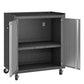 Manhattan Comfort 3GMCC Fortress Textured Metal 31.5" Garage Mobile Cabinet with 2 Adjustable Shelves In Grey | Cabinets | Modishstore-5