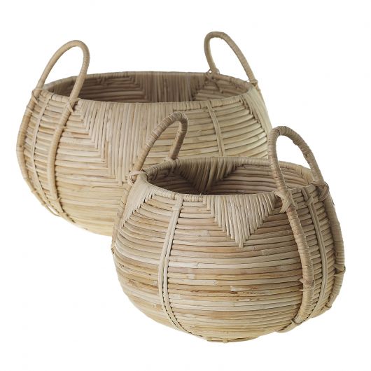 Cane Basket By Accent Decor | Planters, Troughs & Cachepots | Modishstore - 4