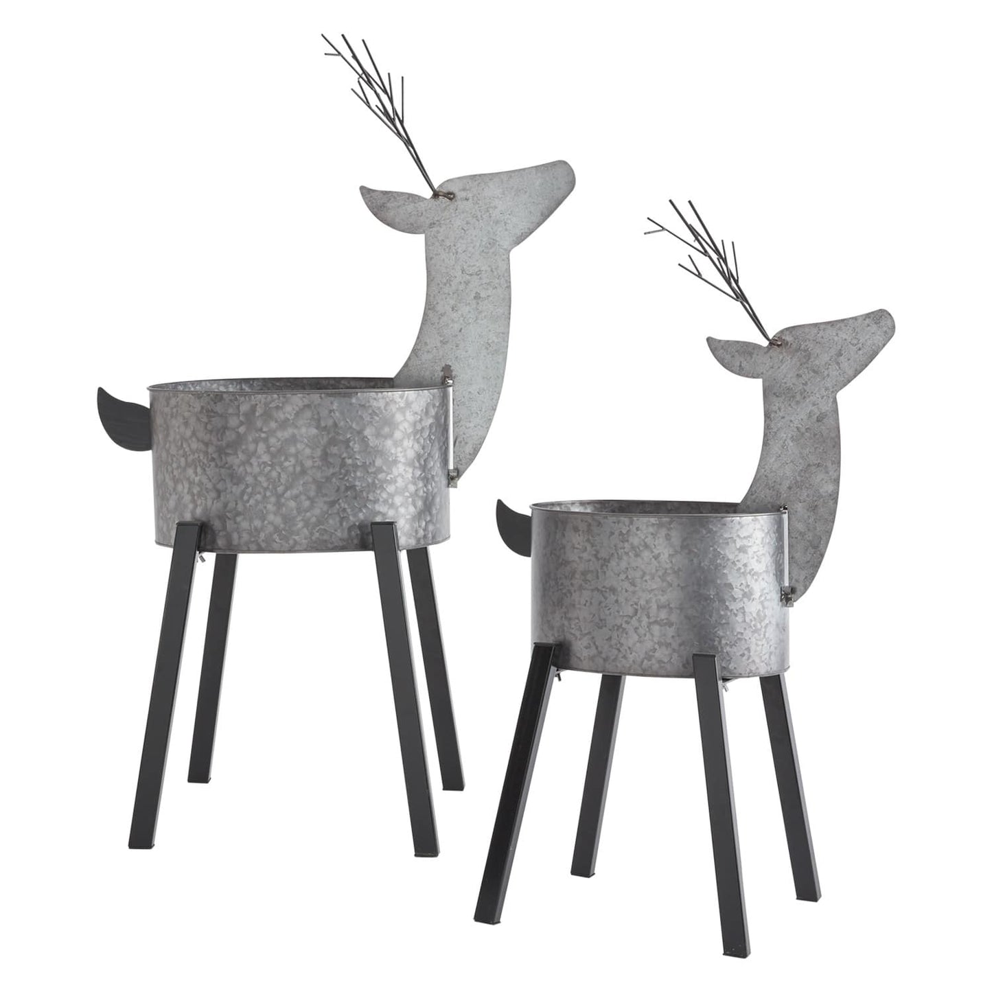 Caribou Plant Stand Set of 2 by Accent Decor | Outdoor Planters, Troughs & Cachepots | Modishstore - 7