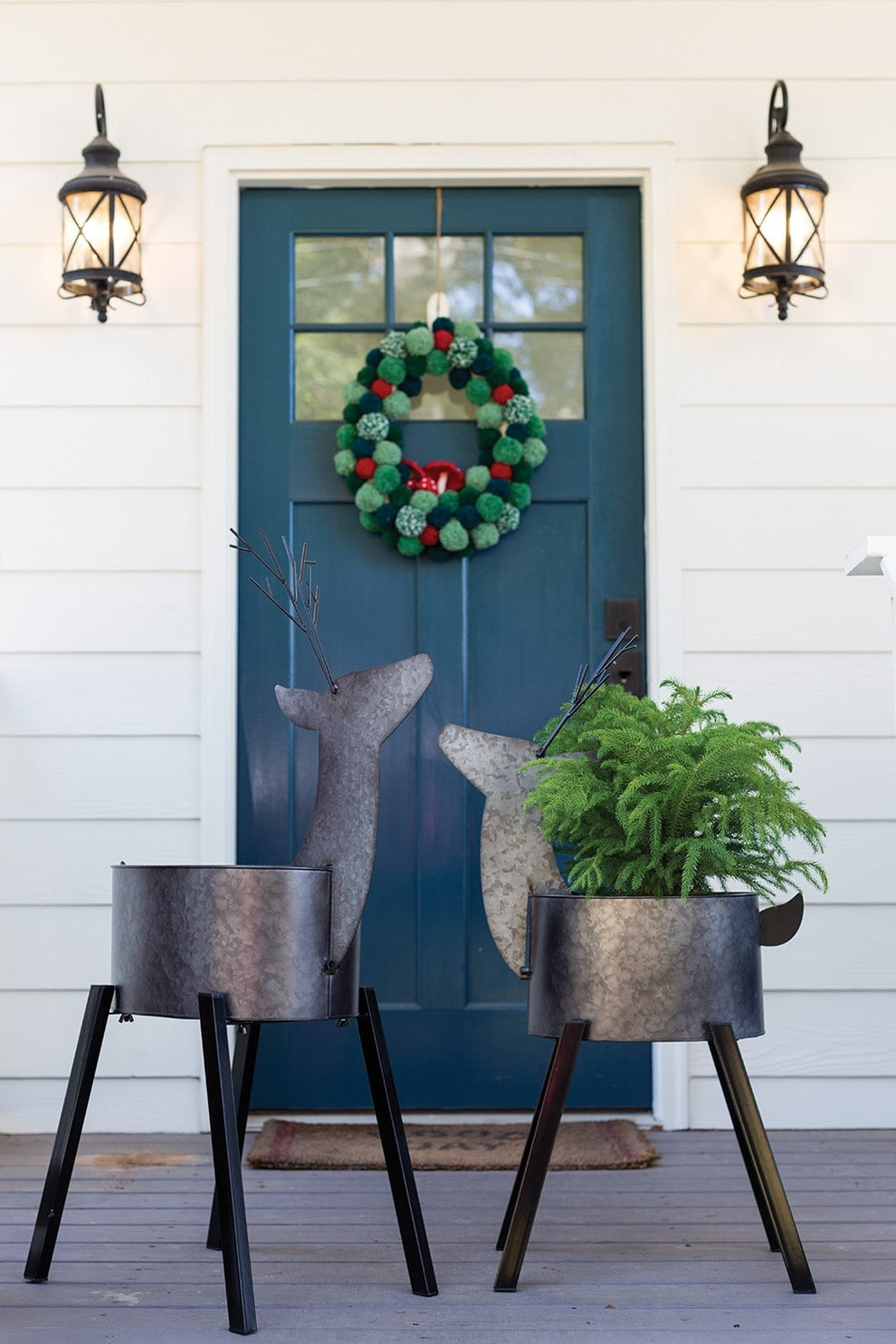Caribou Deer Shaped Plant Stand Set of 2 by Accent Decor | Planters, Troughs & Cachepots | Modishstore - 6