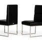 A&X Carla - Modern Black Leatherette Dining Chair (Set of 2) | Modishstore | Dining Chairs