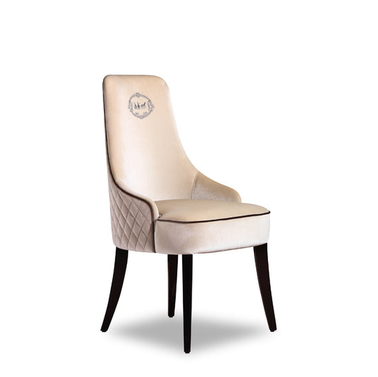 A&X Talin Modern Off-White Velour Dining Chair | Modishstore | Dining Chairs