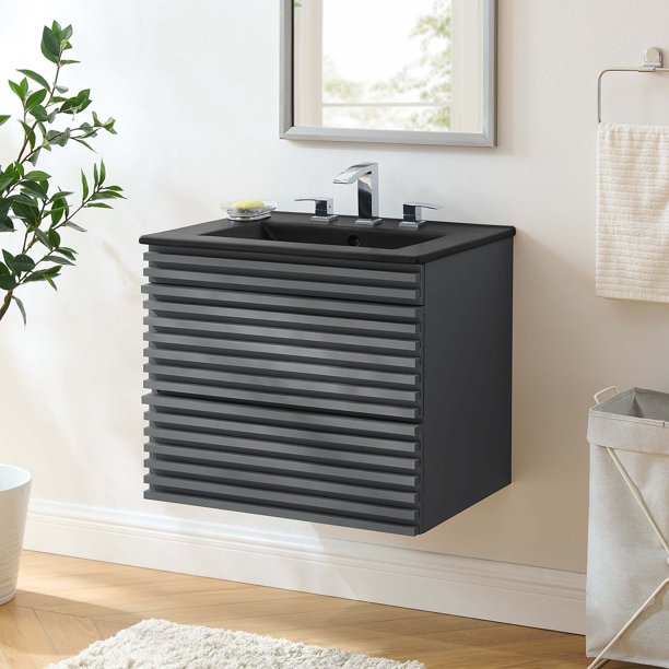 Modway Render 24" Wall-Mount Bathroom Vanity - EEI-5364 | Bathroom Accessories | Modishstore - 1