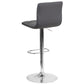 Contemporary Button Tufted Gray Vinyl Adjustable Height Barstool With Chrome Base By Flash Furniture | Bar Stools | Modishstore - 3