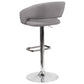 Contemporary Gray Fabric Adjustable Height Barstool With Rounded Mid-Back And Chrome Base By Flash Furniture | Bar Stools | Modishstore - 3