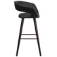 Brynn Series 29'' High Contemporary Cappuccino Wood Barstool In Black Vinyl By Flash Furniture | Bar Stools | Modishstore - 2