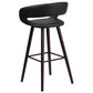 Brynn Series 29'' High Contemporary Cappuccino Wood Barstool In Black Vinyl By Flash Furniture | Bar Stools | Modishstore - 3