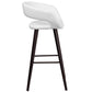 Brynn Series 29'' High Contemporary Cappuccino Wood Barstool In White Vinyl By Flash Furniture | Bar Stools | Modishstore - 2
