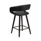 Brynn Series 23.75'' High Contemporary Cappuccino Wood Counter Height Stool In Black Vinyl By Flash Furniture | Bar Stools | Modishstore - 3