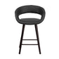 Brynn Series 23.75'' High Contemporary Cappuccino Wood Counter Height Stool In Black Vinyl By Flash Furniture | Bar Stools | Modishstore - 4