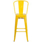 Commercial Grade 30" High Yellow Metal Indoor-Outdoor Barstool With Removable Back By Flash Furniture | Bar Stools | Modishstore - 4