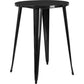30'' Round Black Metal Indoor-Outdoor Bar Height Table By Flash Furniture | Outdoor Tables | Modishstore