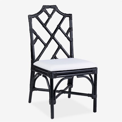 Emery Rattan Chippendale Side Chair Set of 2 by Jeffan | Side Chairs | Modishstore