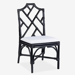 Emery Rattan Chippendale Side Chair Set of 2 by Jeffan