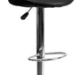 Contemporary Black Vinyl Bucket Seat Adjustable Height Barstool With Diamond Pattern Back And Chrome Base By Flash Furniture | Bar Stools | Modishstore - 1