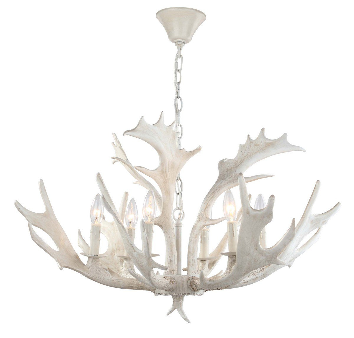 Safavieh Birch 30-Inch Dia Antler Chandelier - White | Chandeliers | Modishstore - 3