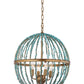 Safavieh Lalita Cage Chandelier - Blue | Chandeliers | Modishstore - 3