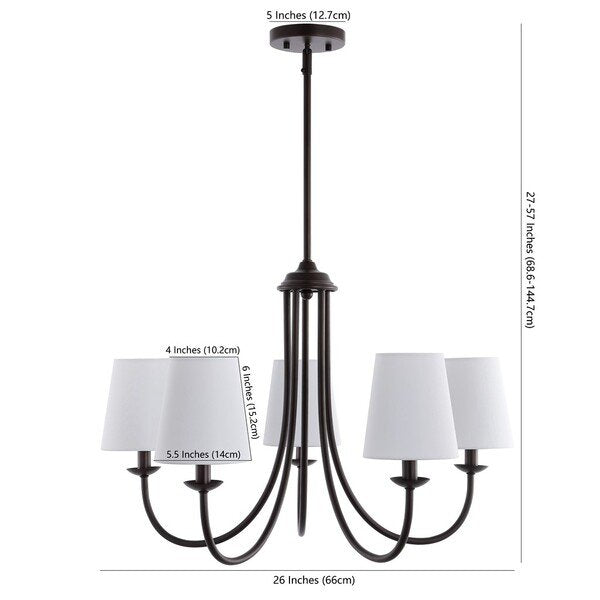 Safavieh Darryn Chandelier - Oil Rubbed Bronze | Chandeliers | Modishstore - 3