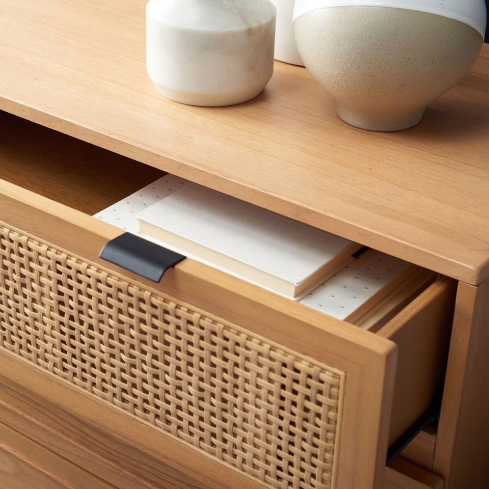 Safavieh Baisley 3 Drawer Rattan Chest | Drawers | Modishstore - 3