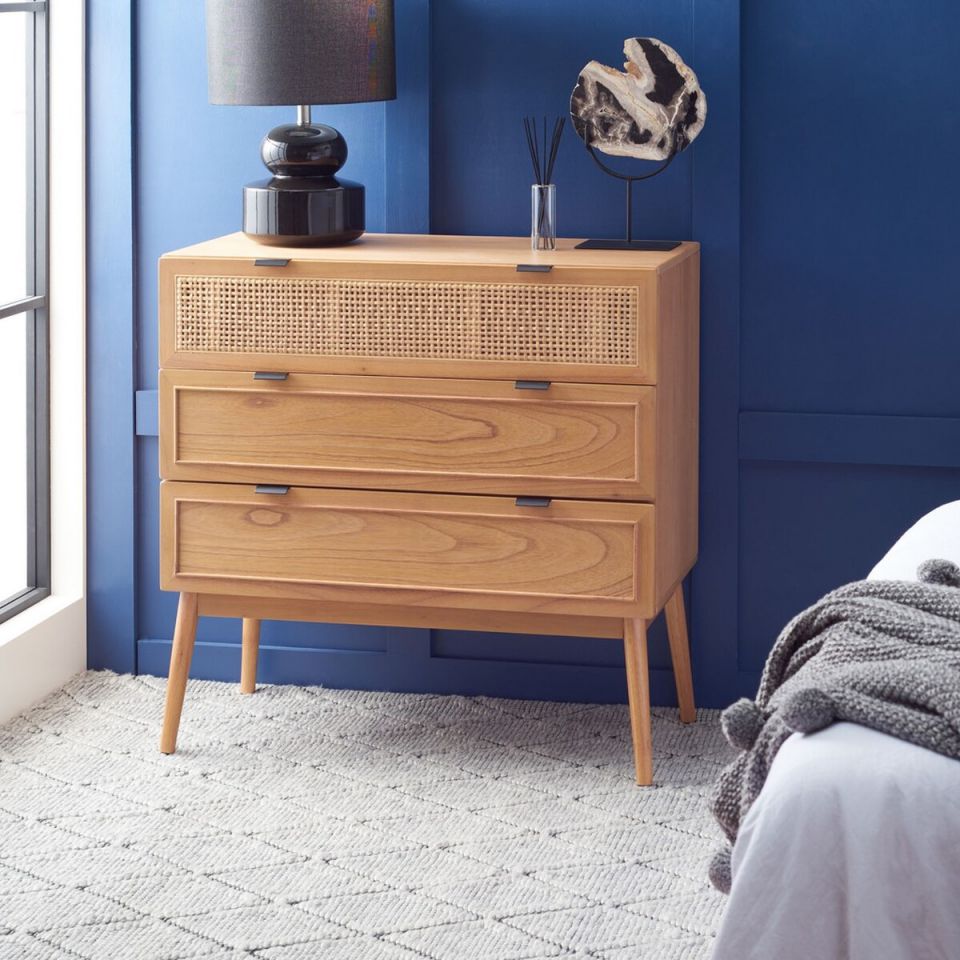 Safavieh Baisley 3 Drawer Rattan Chest | Drawers | Modishstore - 2