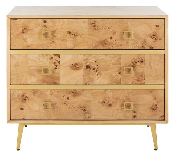 Safavieh Katia 3 Drawer Chest - Natural | Drawers | Modishstore - 2