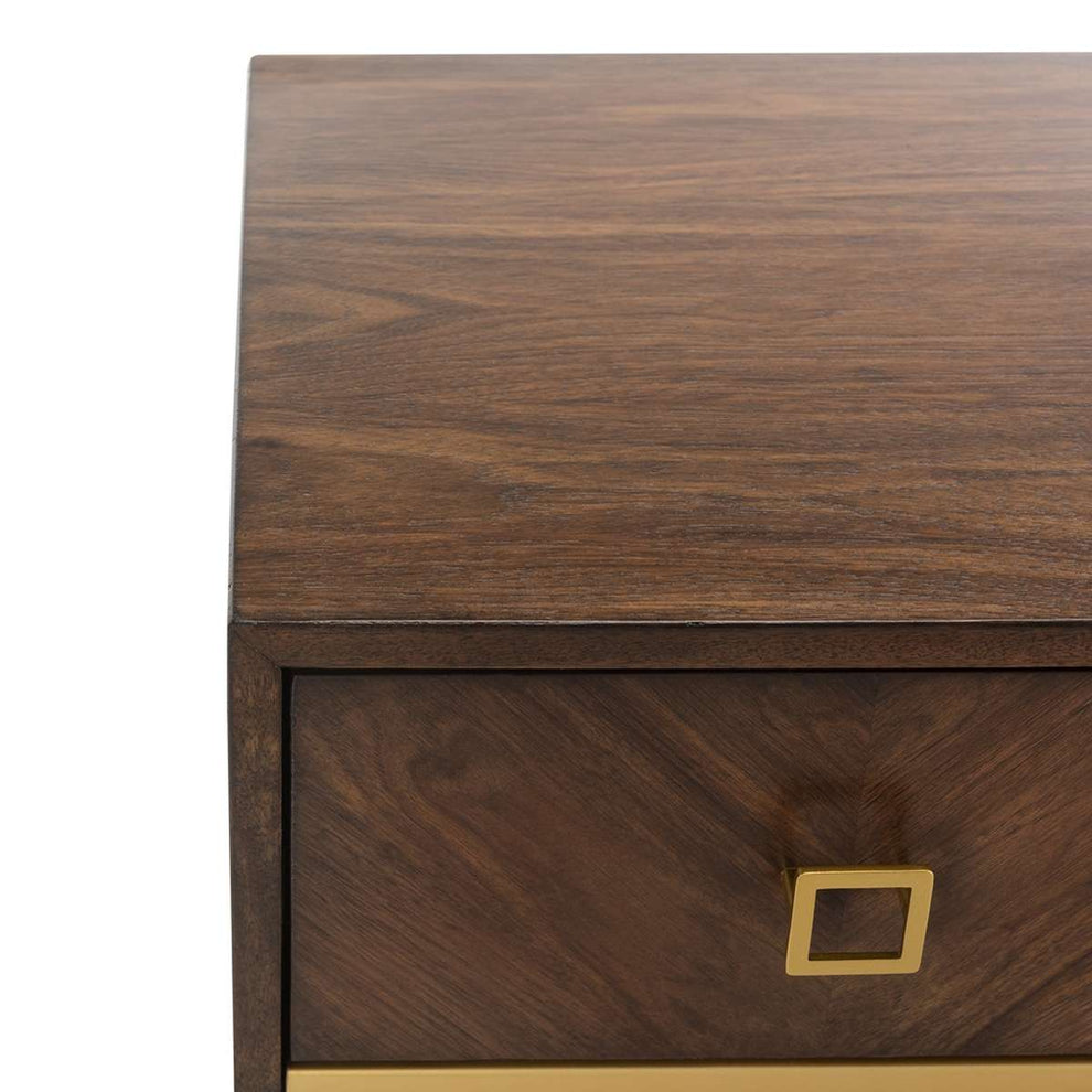 Safavieh Katia 3 Drawer Chest - Walnut | Drawers | Modishstore - 3
