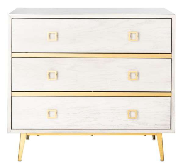 Safavieh Katia 3 Drawer Chest - White Wash | Drawers | Modishstore - 2