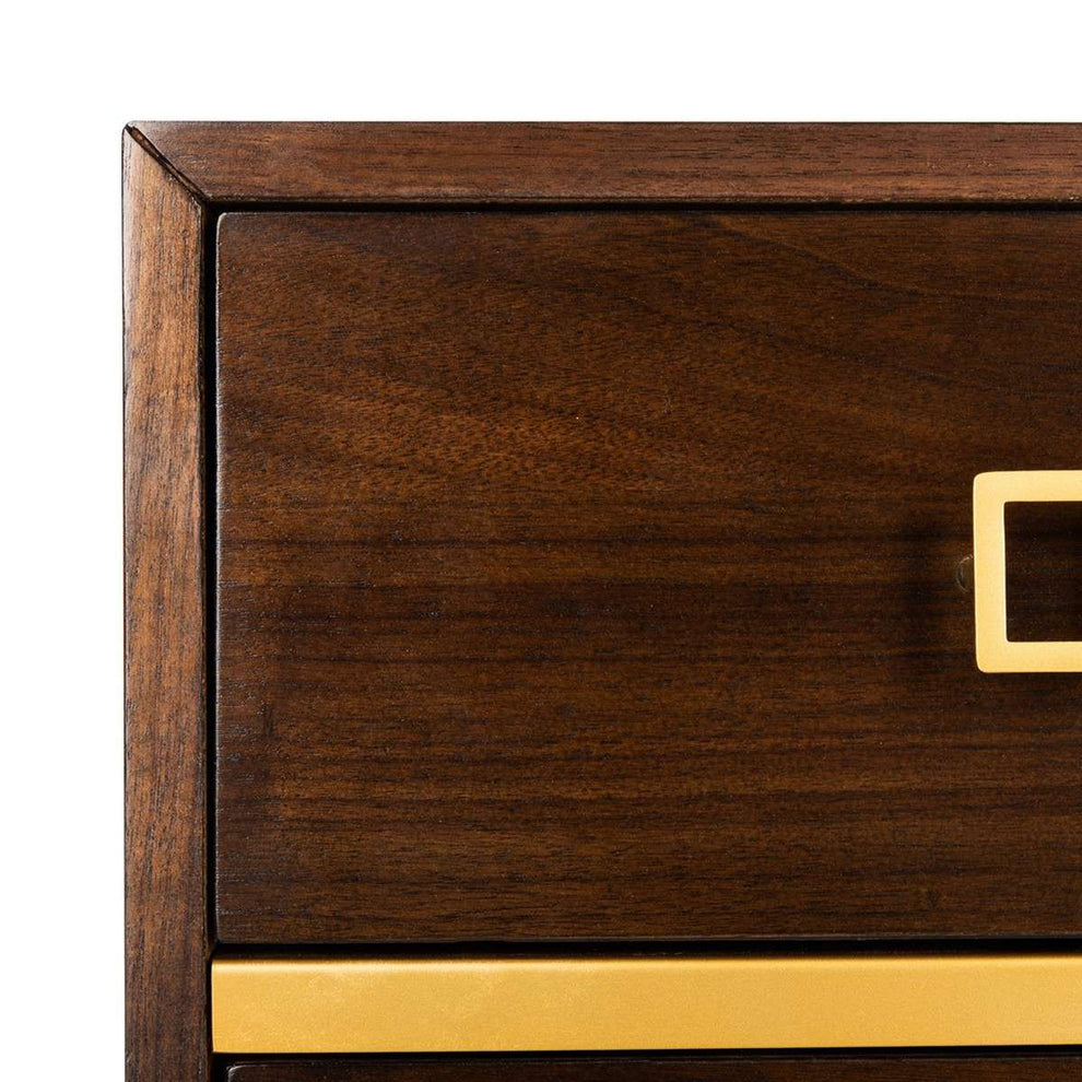 Safavieh Katia 3 Drawer Chest - Walnut | Drawers | Modishstore - 3