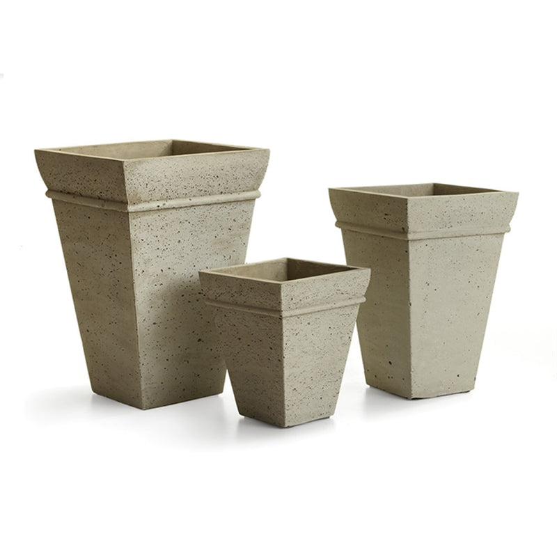 Concretelite Cailen Square Tall Pots “ Set of 3 By  Napa Home & Garden | Outdoor Planters, Troughs & Cachepots | Modishstore