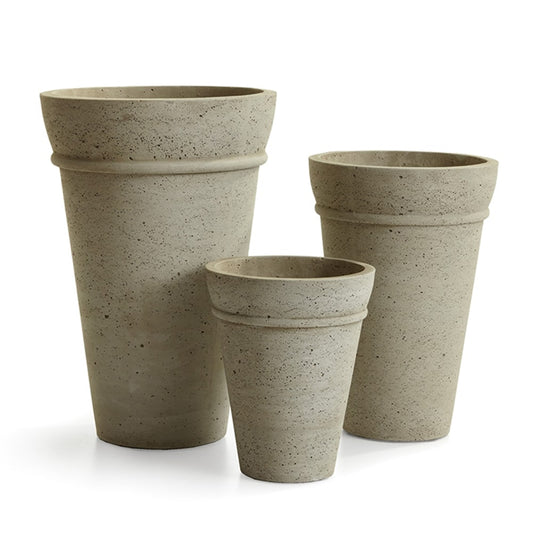 Concretelite Cailen Round Tall Pots “ Set Of 3 By Napa Home & Garden | Outdoor Planters, Troughs & Cachepots | Modishstore