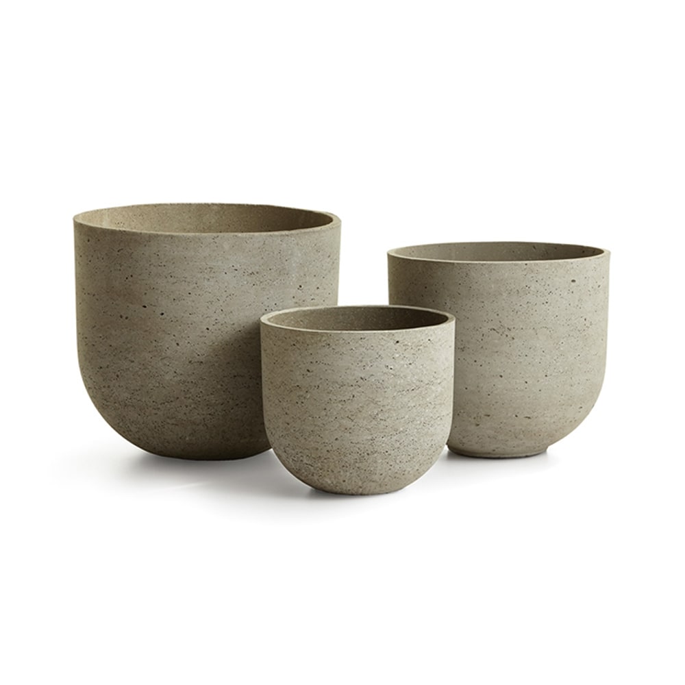 Concretelite Jesse Pots - Set of 3 By Napa Home & Garden | Outdoor Planters, Troughs & Cachepots | Modishstore