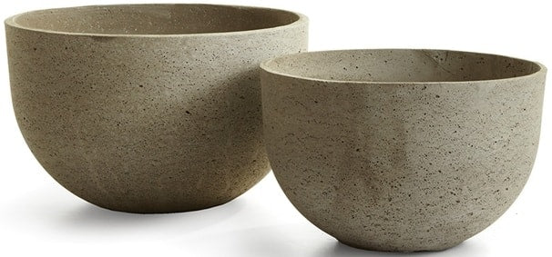 Concretelite Jesse Wide Pots - Set of 2 by Napa Home & Garden | Outdoor Planters, Troughs & Cachepots | Modishstore