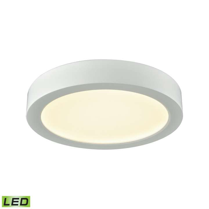 Titan 1-Light 6-inch Integrated LED Flush Mount in White with a White Acrylic Diffuser | Ceiling Lamps | Modishstore