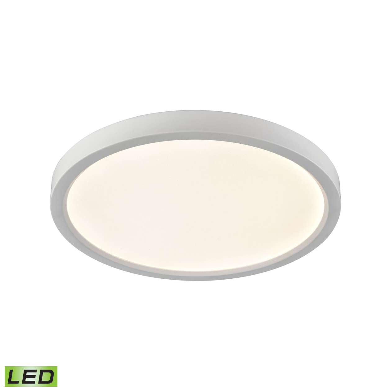 Ceiling Essentials Titan 13-inch Round Flush Mount in White - Integrated LED | Ceiling Lamps | Modishstore