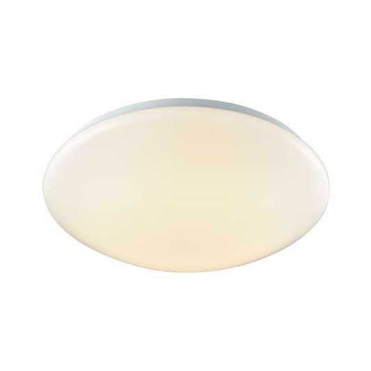 Kalona 1-Light 15-inch LED Flush Mount in White with a White Acrylic Diffuser | Ceiling Lamps | Modishstore