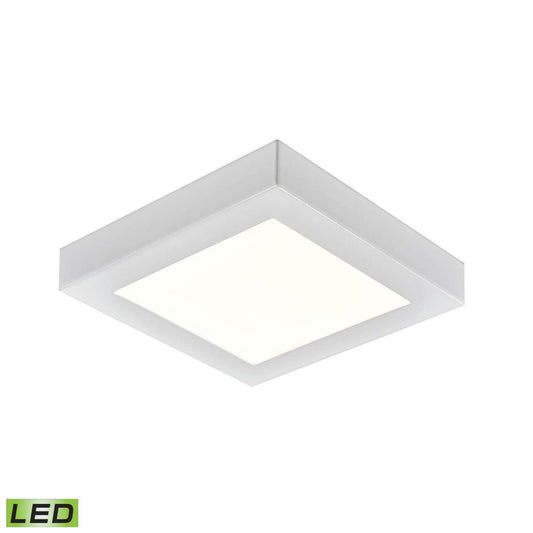 Ceiling Essentials Titan 5.5-inch Square Flush Mount in White - Integrated LED | Ceiling Lamps | Modishstore