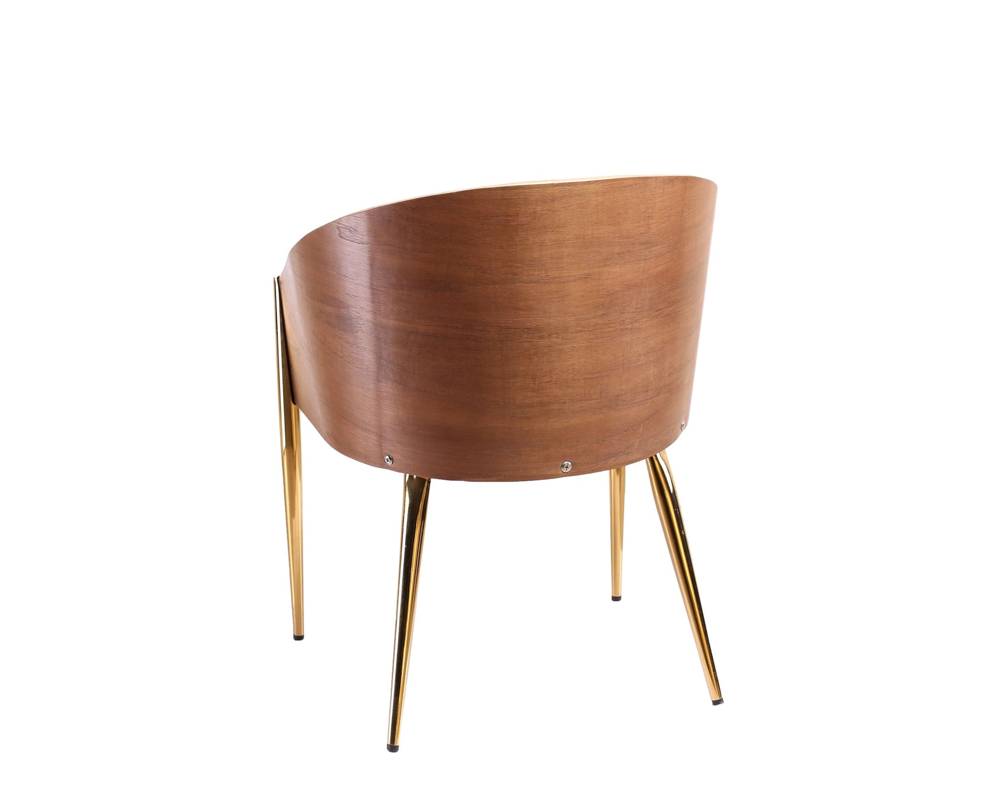 Modrest Claret - Modern Walnut & Black Leatherette Accent Chair | Lounge Chairs | Modishstore - 3