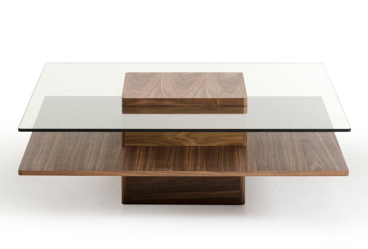 Vig Furniture Modrest Clarion Modern Grey Elm & Glass Coffee Table | Modishstore | Coffee Tables-6