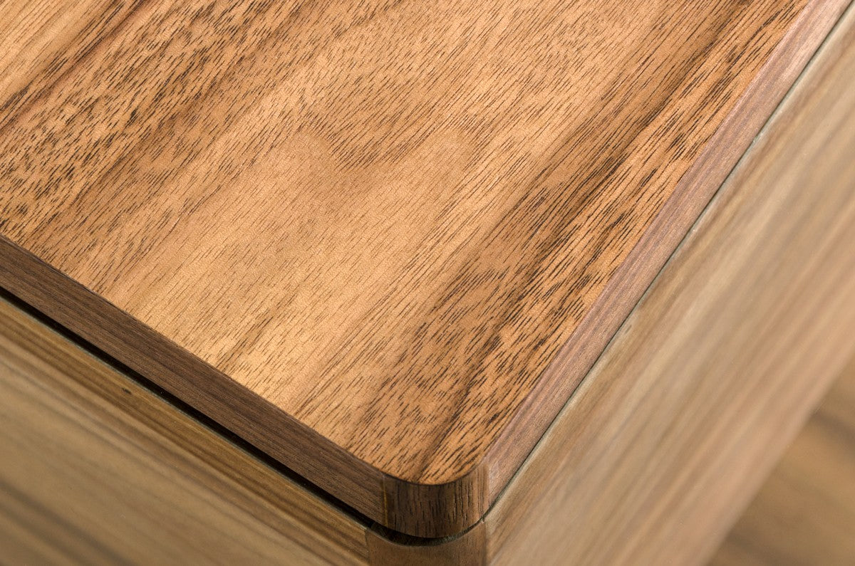 Vig Furniture Modrest Clarion Modern Walnut and Glass End Table | Modishstore | End Tables-4