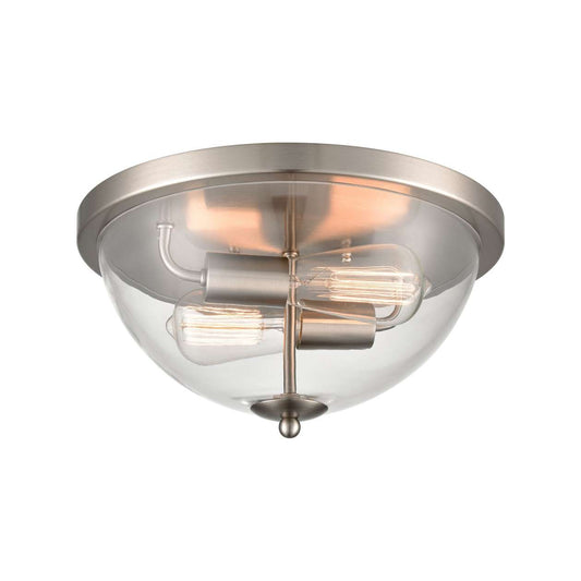 Flush Mount in Brushed Nickel for the Astoria Collection | Ceiling Lamps | Modishstore