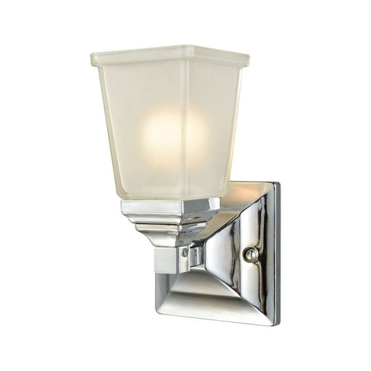 Sinclair 1-Light for the Bath in Polished Chrome with Frosted Glass | Vanity Light | Modishstore
