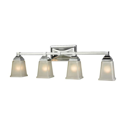 Sinclair 4-Light for the Bath in Polished Chrome with Frosted Glass | Vanity Light | Modishstore