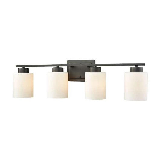 Summit Place 4-Light for the Bath in Oil Rubbed Bronze with Opal White Glass | Vanity Light | Modishstore