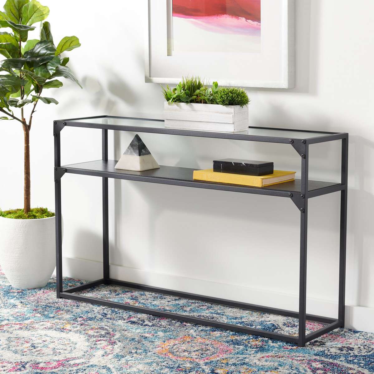 Safavieh Ackley Console Table - Black | Console Tables | Modishstore - 4