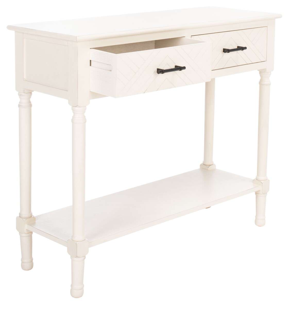 Safavieh Peyton 2 Drawer Console Table - Distressed White | Console Tables | Modishstore - 3