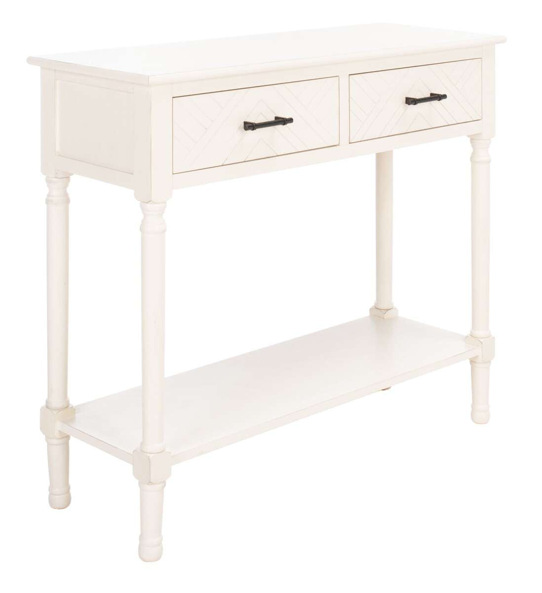 Safavieh Peyton 2 Drawer Console Table - Distressed White | Console Tables | Modishstore - 4