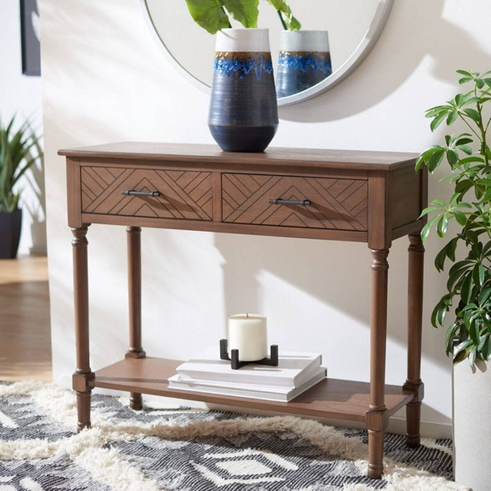 Safavieh Peyton 2 Drawer Console Table | Console Tables | Modishstore - 2