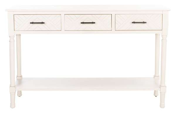 Safavieh Peyton 3 Drawer Console Table - Distressed White | Console Tables | Modishstore - 2