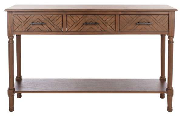 Safavieh Peyton 3 Drawer Console Table - Brown | Console Tables | Modishstore - 2